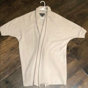 Tahari cashmere open front sweater size S